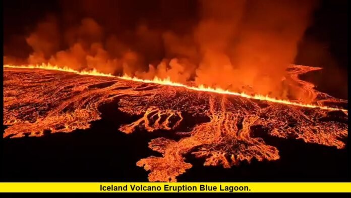 Iceland volcano eruption Blue Lagoon