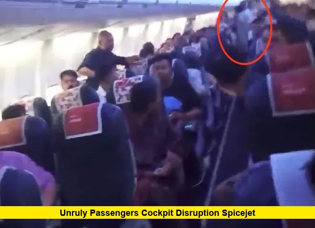 Unruly Passengers Cockpit Disruption SpiceJet