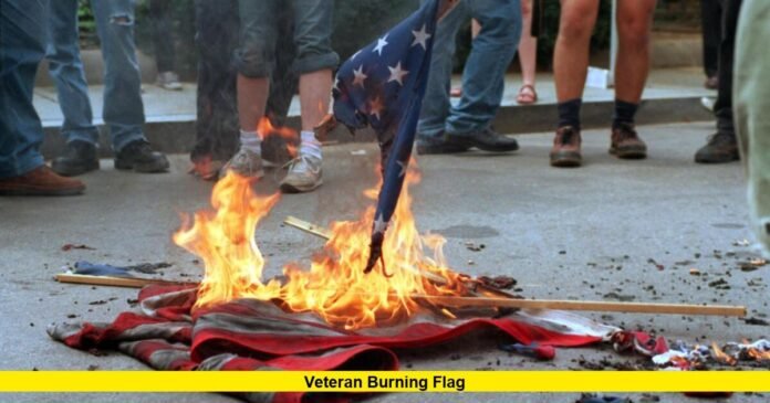 Veteran Burning Flag