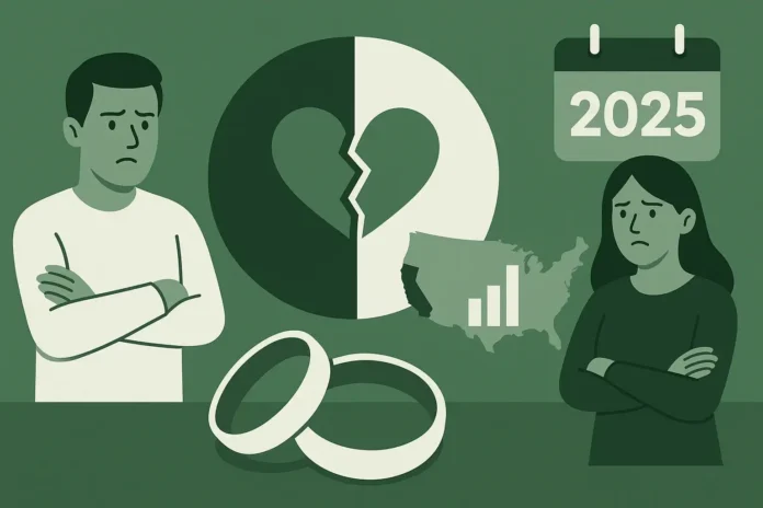 percentage of marriages that end in divorce percentage of marriages that end in divorce