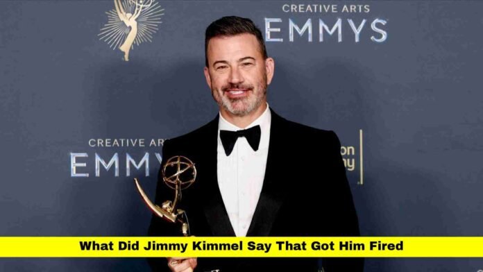 what did jimmy kimmel say that got him fired
