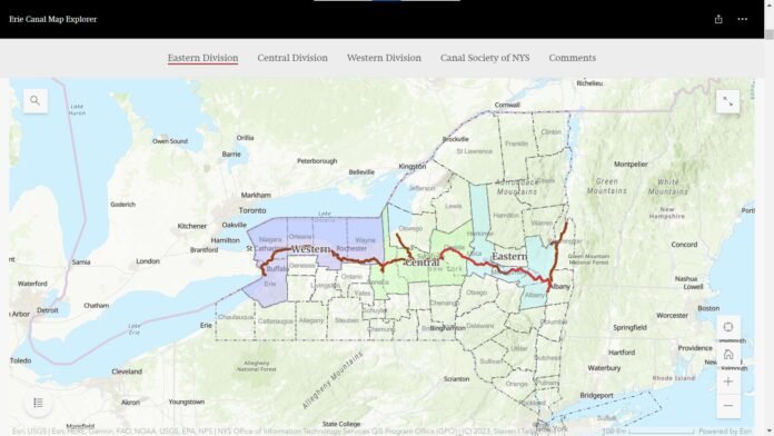 Map of the Erie Canal