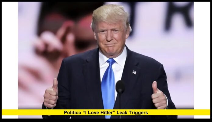 Politico “I Love Hitler” Leak Triggers Major Political Fallout