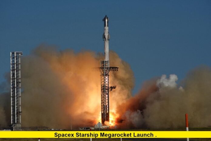 SpaceX Starship Megarocket Launch . SpaceX Starship Megarocket Launch