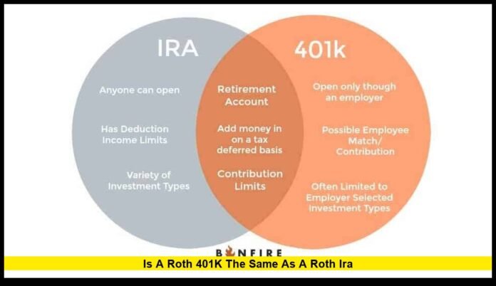 is a roth 401k the same as a roth ira