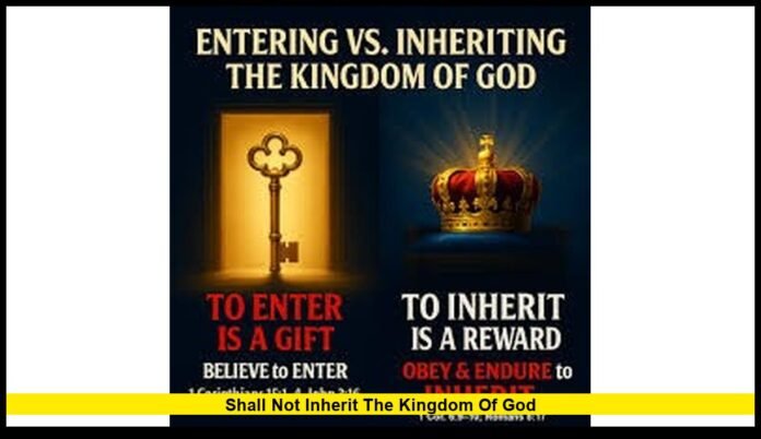 shall not inherit the kingdom of God