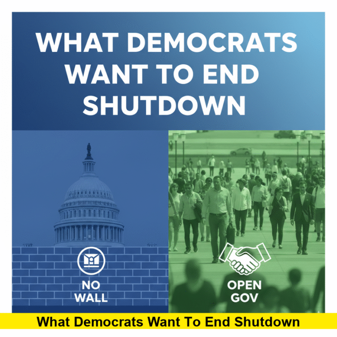 what democrats want to end shutdown
