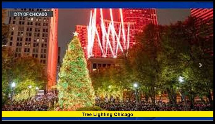 tree lighting Chicago
