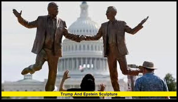 Trump and Epstein sculpture