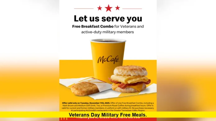 Veterans Day Military Free Meals