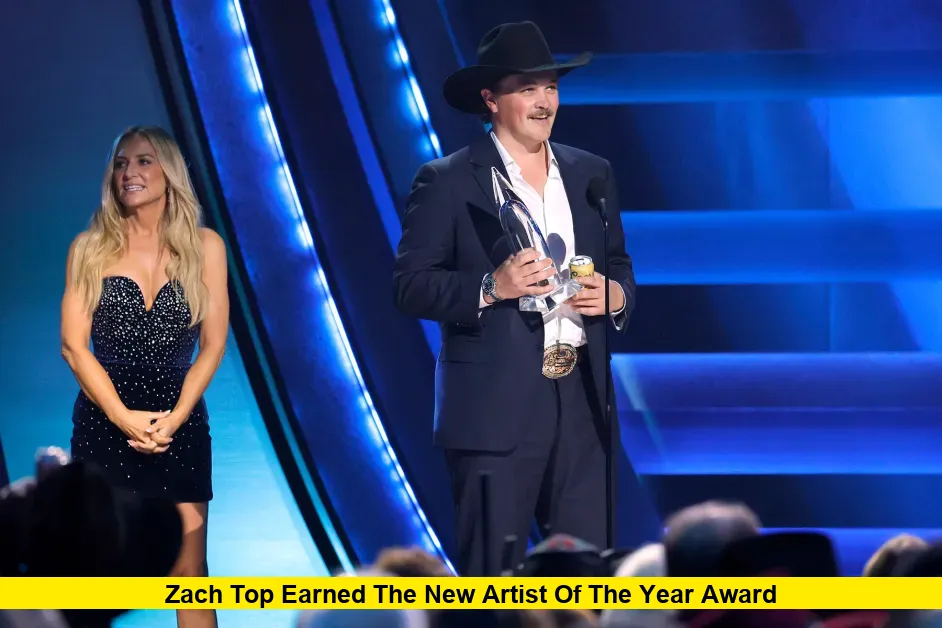 Zach Top earned the New Artist of the Year award 