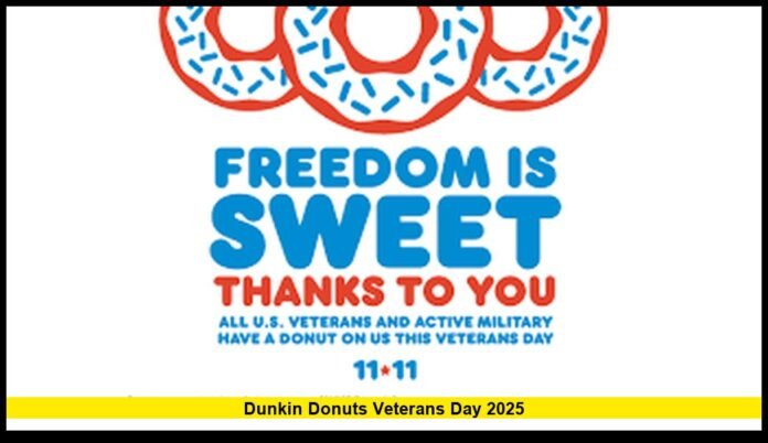 dunkin donuts veterans day 2025