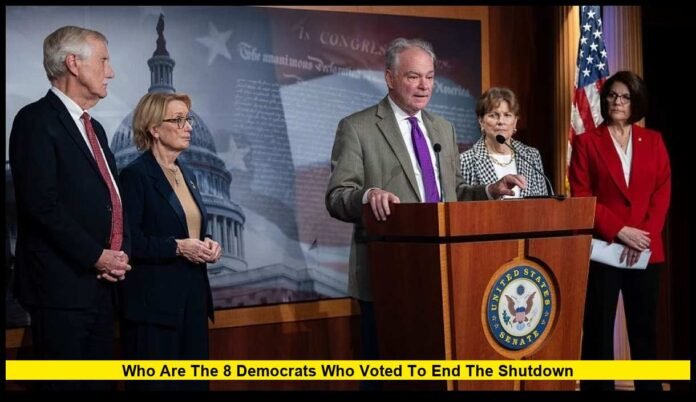 who are the 8 Democrats who voted to end the shutdown