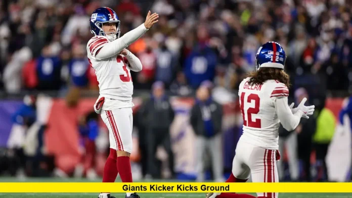 Giants Kicker Kicks Ground