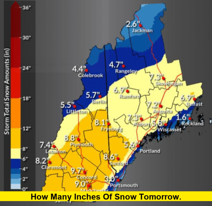How Many Inches of Snow Tomorrow