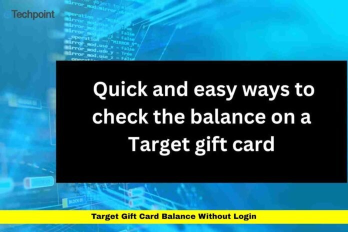 Target Gift Card Balance Without Login