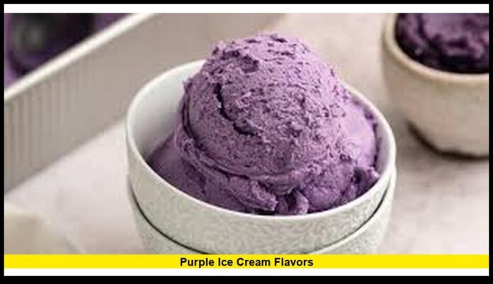 Purple ice cream flavors