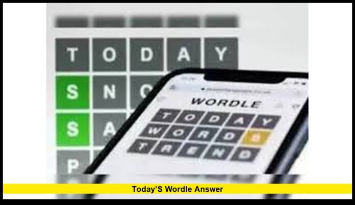 Today’s Wordle answer Today’s Wordle answer