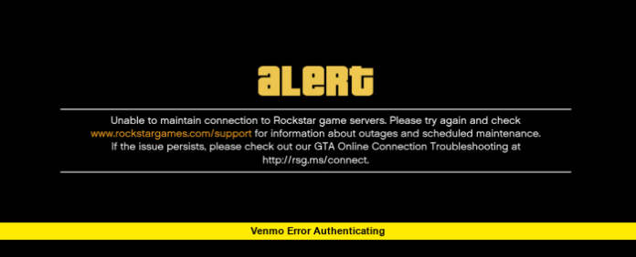Venmo Error Authenticating