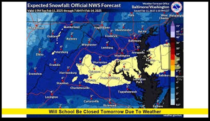 will school be closed tomorrow due to weather