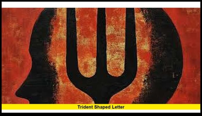 trident shaped letter