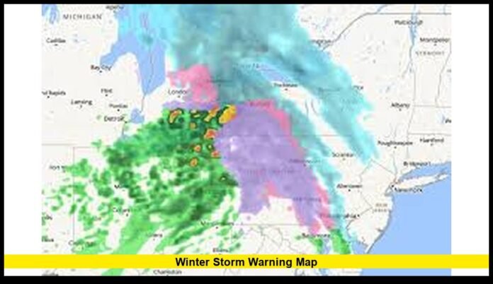 winter storm warning map