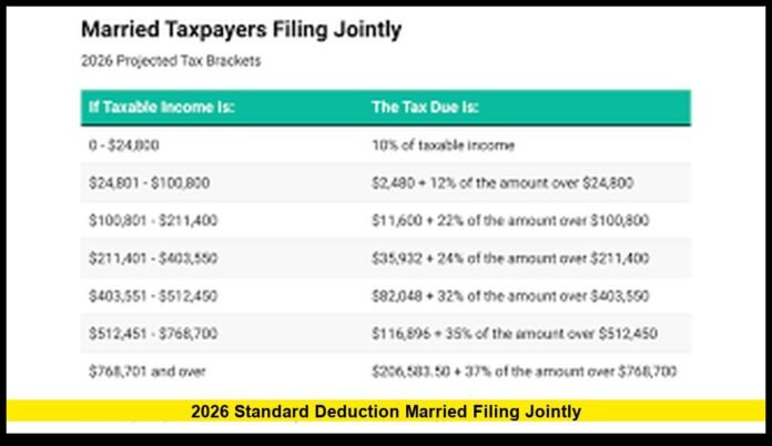 2026 standard deduction married filing jointly
