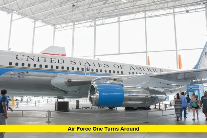 Air Force One turns around