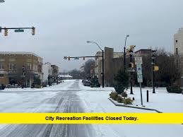 City Recreation Facilities Closed Today