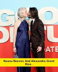 Keanu Reeves and Alexandra Grant Kiss