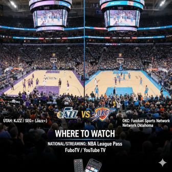 Where to Watch Utah Jazz vs Oklahoma City Thunder Where to Watch Utah Jazz vs Oklahoma City Thunder