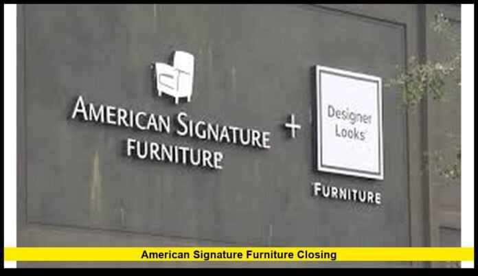 american signature furniture closing