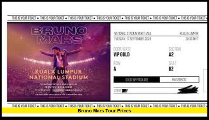 Bruno Mars tour prices