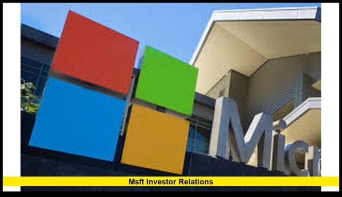 msft investor relations