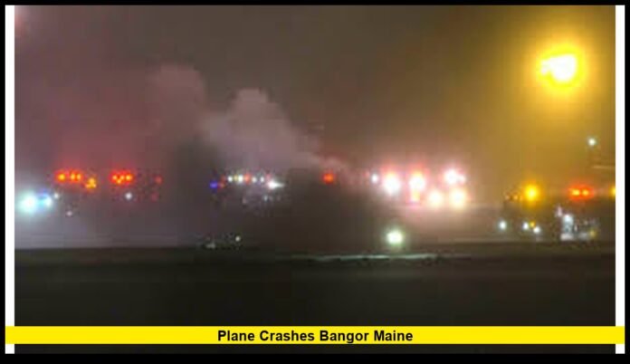 plane crashes bangor maine