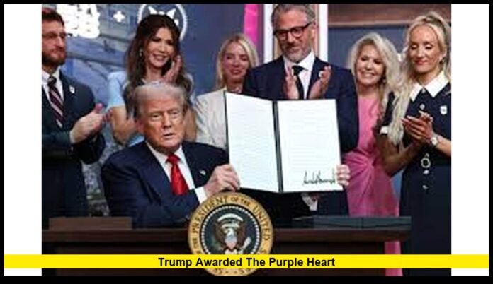 Trump awarded the Purple Heart
