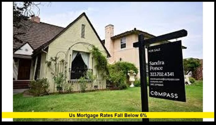 US mortgage rates fall below 6%