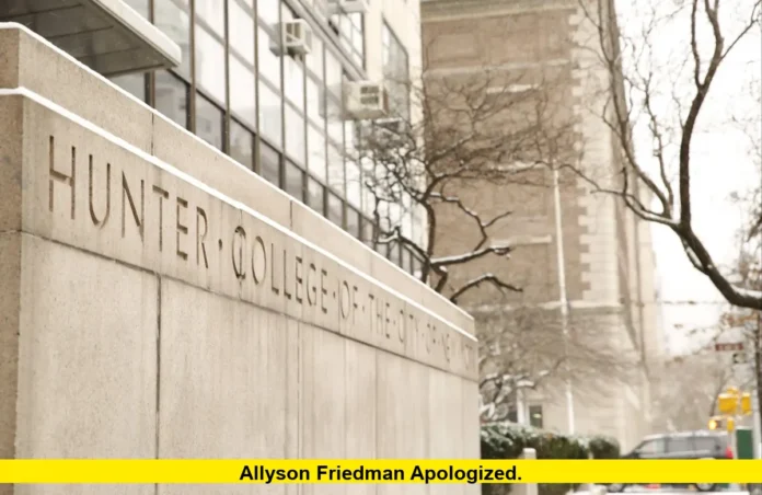 allyson friedman apologized. allyson friedman apologized