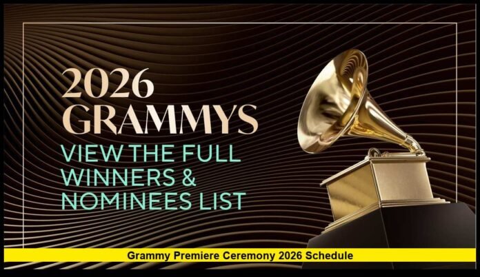 grammy premiere ceremony 2026 schedule