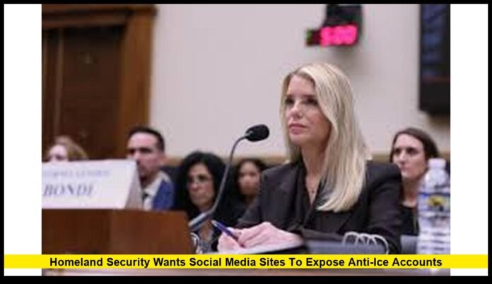 homeland security wants social media sites to expose anti-ICE accounts