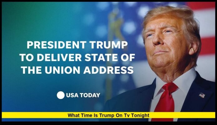 what time is trump on tv tonight