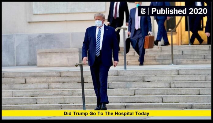 did trump go to the hospital today