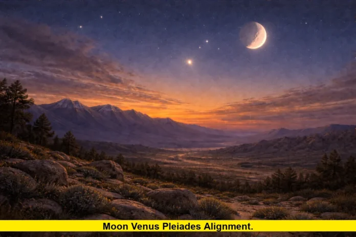 moon venus pleiades alignment