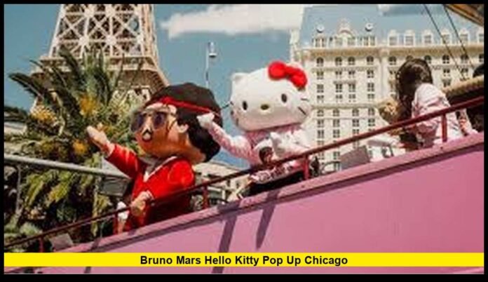 Bruno Mars Hello Kitty Pop Up Chicago Draws Massive Crowds as Exclusive Tour Merch Fever Takes Over Downtown