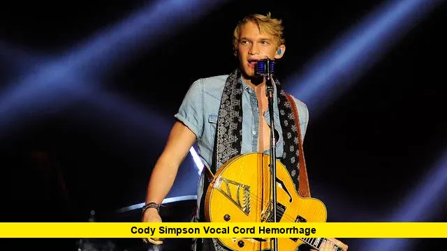 Cody Simpson Vocal Cord Hemorrhage