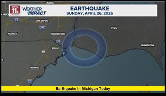 Earthquake in Michigan today