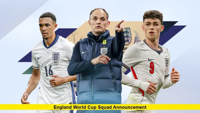 England World Cup Squad Announcement