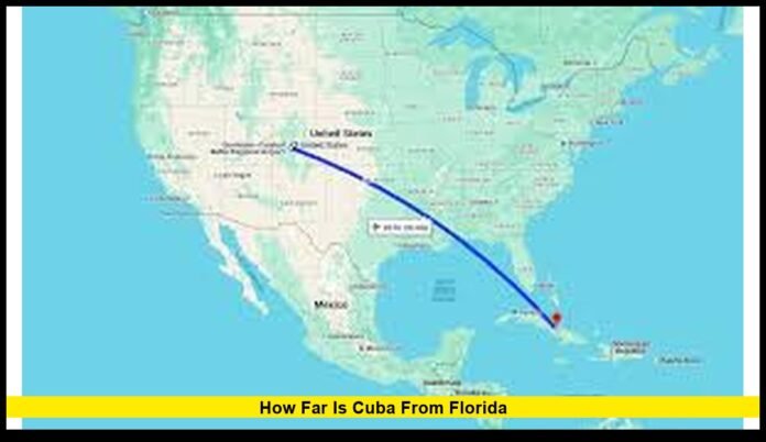 How far is cuba from florida