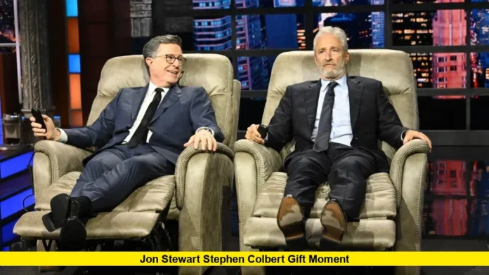 jon stewart stephen colbert gift