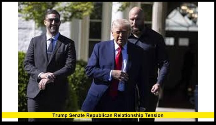 Trump Senate Republican relationship tension Trump Senate Republican relationship tension